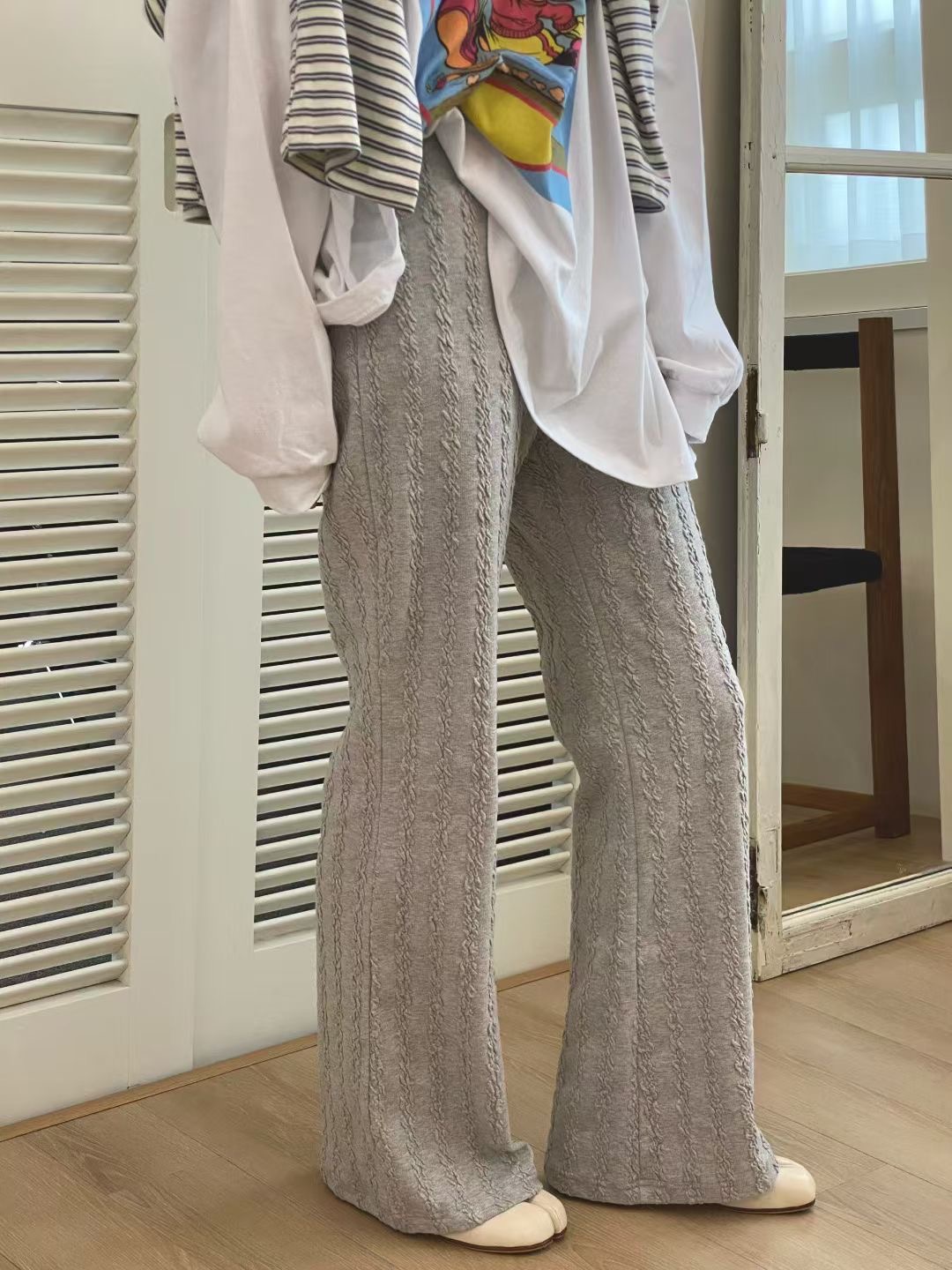 ONTHEMOOD韓國代購㊣女裝新品時尚25秋冬推薦人氣真品休閑褲RIPPLE休閑褲圖色2