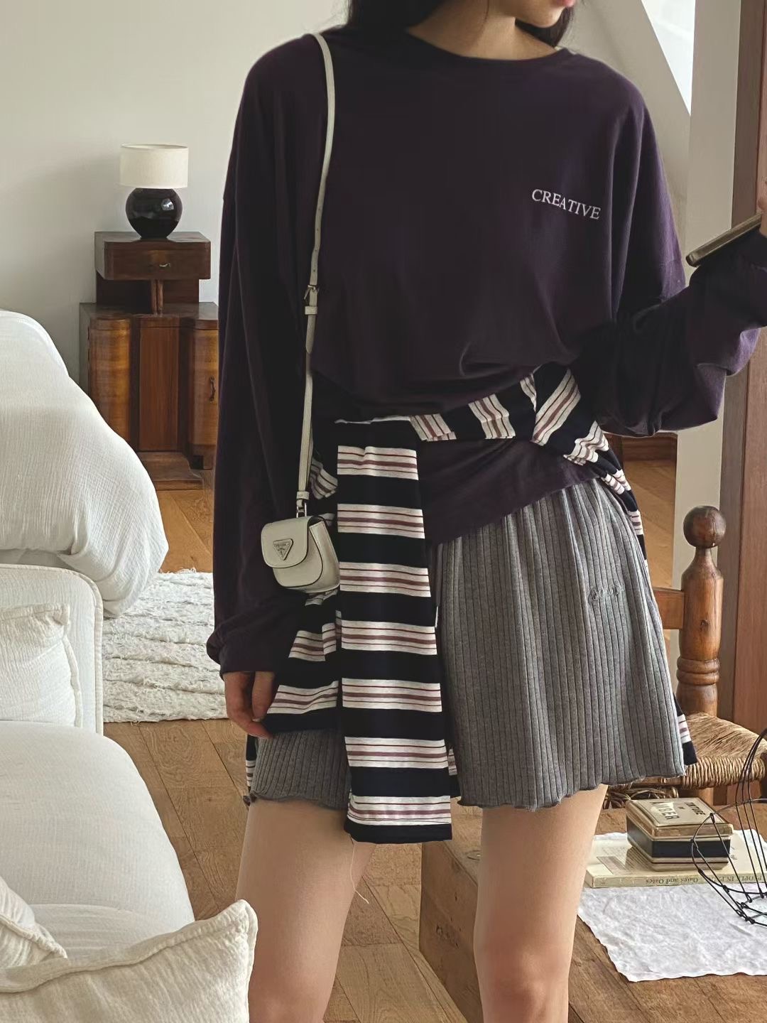 ONTHEMOOD東大門㊣代購女士新品人氣職業休閑推薦熱賣25秋冬短褲RIPPLE短褲圖色2