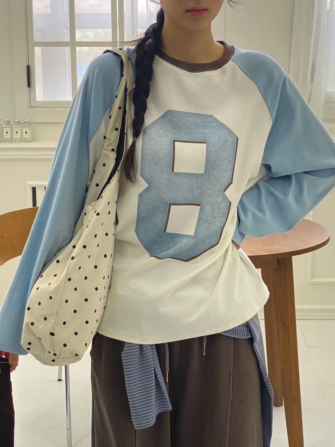 ONTHEMOOD東大門㊣直郵女裝新款時尚真品人氣休閑25秋冬長袖T恤RIPPLE長袖T恤圖色2