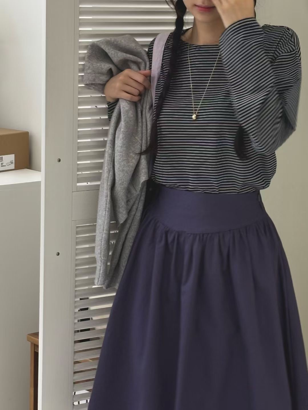 ONTHEMOOD韓國代購㊣女士新款時尚職業熱賣推薦休閑長袖T恤RIPPLE長袖T恤圖色3