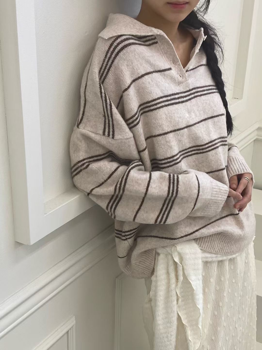 ONTHEMOOD東大門㊣實拍女士新品真品休閑25秋冬推薦人氣針織衫RIPPLE針織衫圖色4