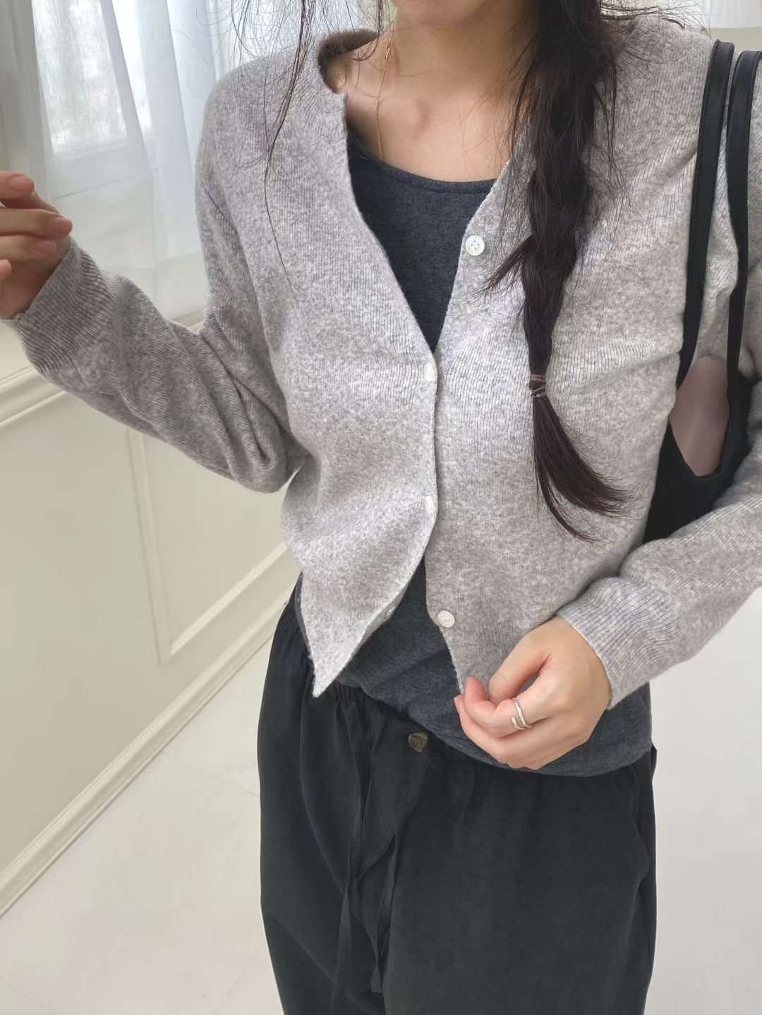 ONTHEMOOD韓國代購㊣女士新品熱賣人氣職業真品25秋冬針織衫RIPPLE針織衫圖色3