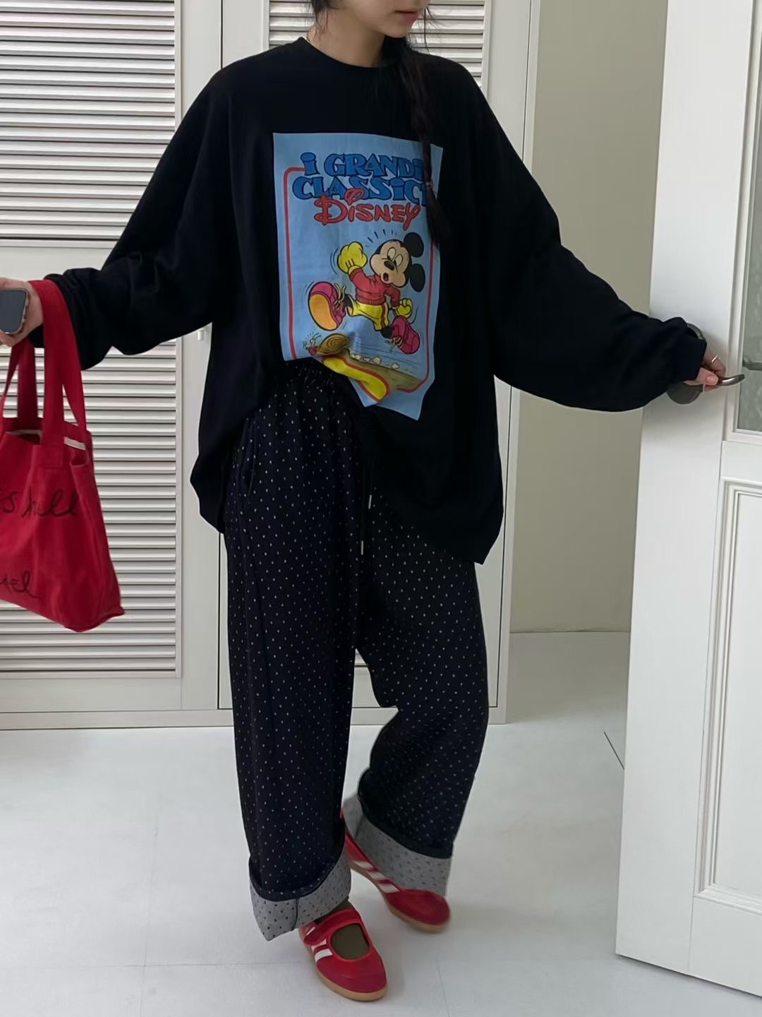 ONTHEMOOD韓國代購㊣女裝新款真品時尚25秋冬長袖T恤不含披肩RIPPLE長袖T恤圖色3