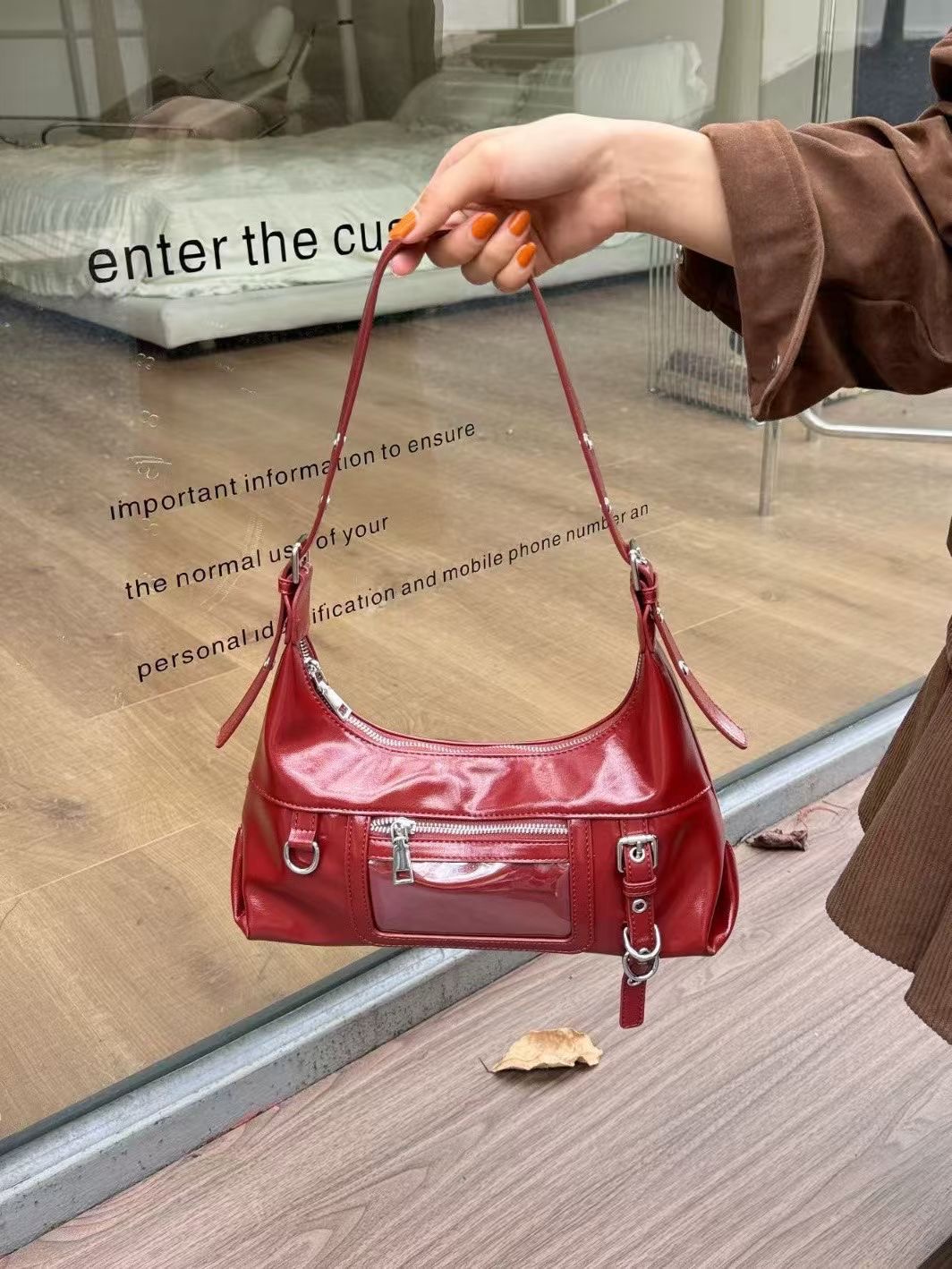 ORANGE-오렌지-OT東大門㊣直郵女裝新品時尚單肩斜跨包拉鏈ORANGE單肩/斜跨包圖色1