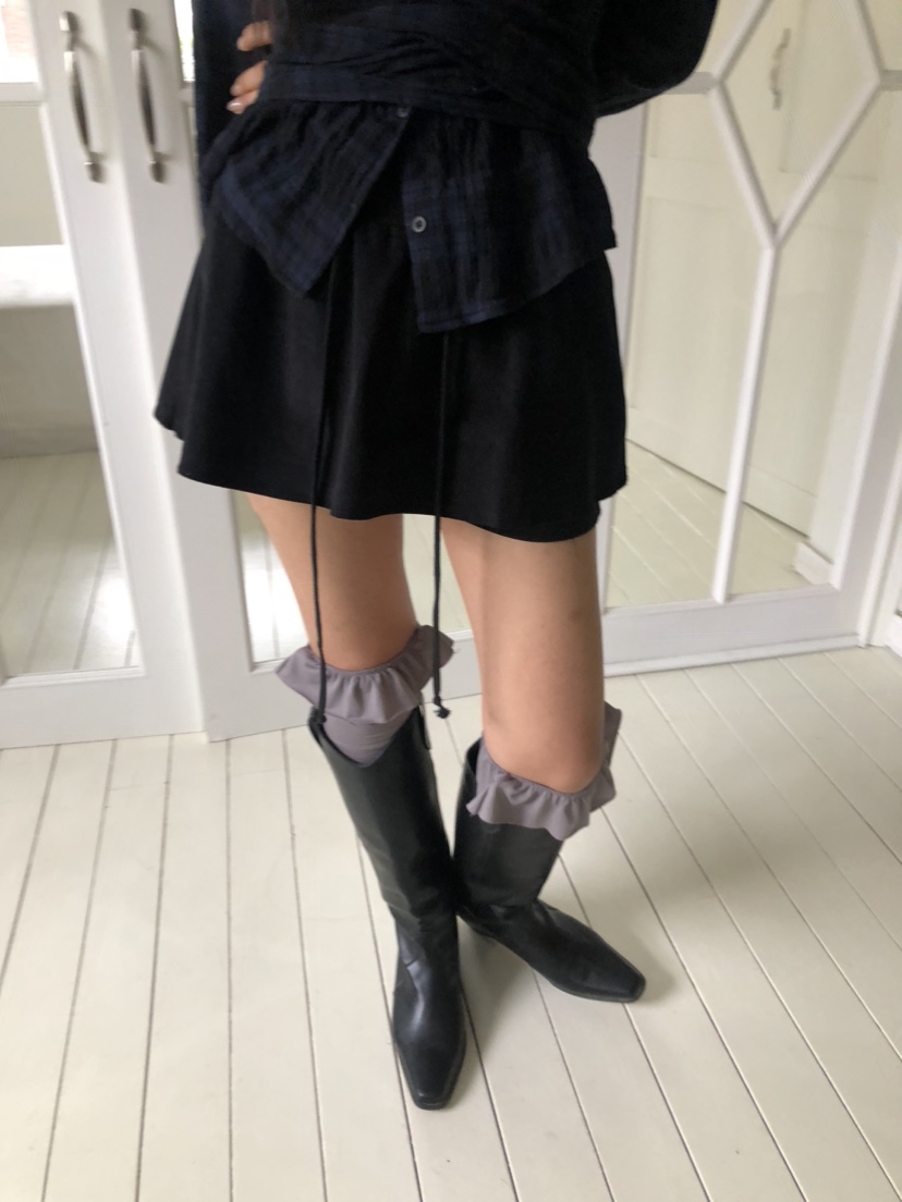 FLASH東大門㊣實拍女士新款人氣真品時尚休閑職業25秋冬短裙喇叭FLASH短裙圖色2