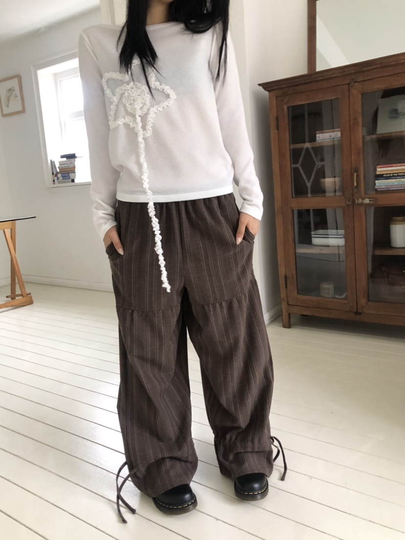FLASH韓國直郵㊣女士新品人氣休閑推薦25秋冬職業休閑褲寬松FLASH休閑褲