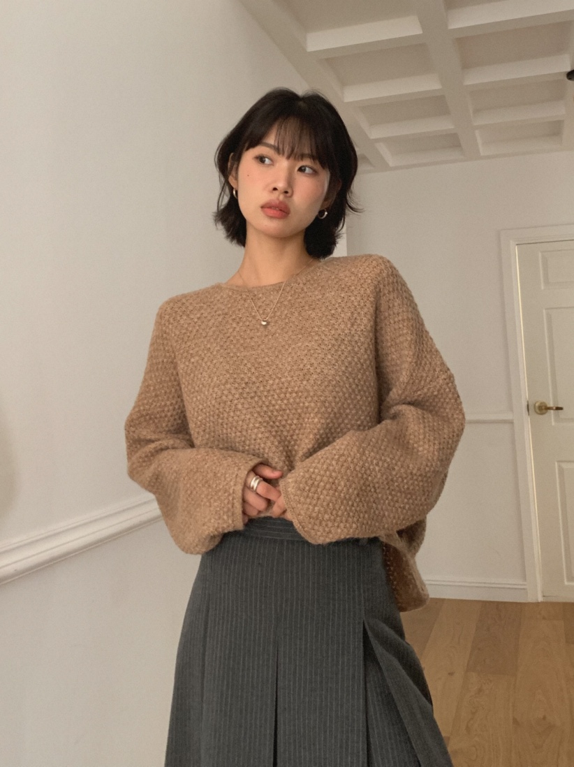 MOSMOS韓國直郵㊣女士新品職業時尚真品推薦人氣休閑針織衫MOSMOS針織衫