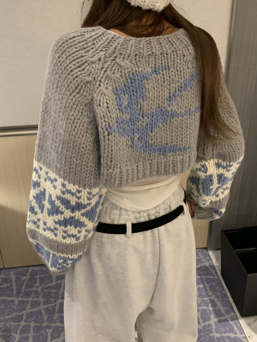 VIRKIN東大門㊣代購女士新品人氣推薦針織衫手工針織兩面可穿VIRKIN針織衫