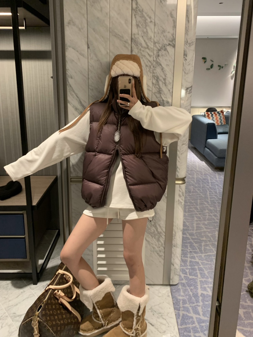 VIRKIN東大門㊣代購女士新品時尚熱賣真品休閑推薦25秋冬馬甲絨VIRKIN馬甲