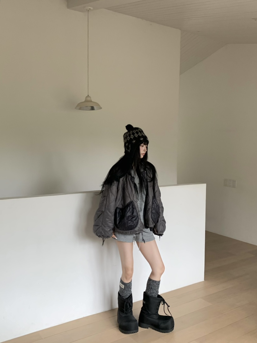 VIRKIN東大門㊣直郵女士新款時尚推薦25秋冬短款棉服兩面穿VIRKIN短款棉服