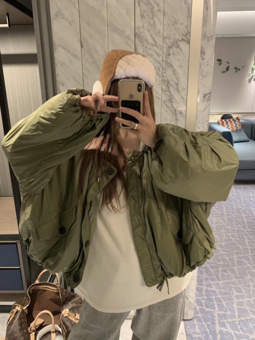 VIRKIN東大門㊣直郵女士新款時尚推薦25秋冬短款棉服兩面穿VIRKIN短款棉服