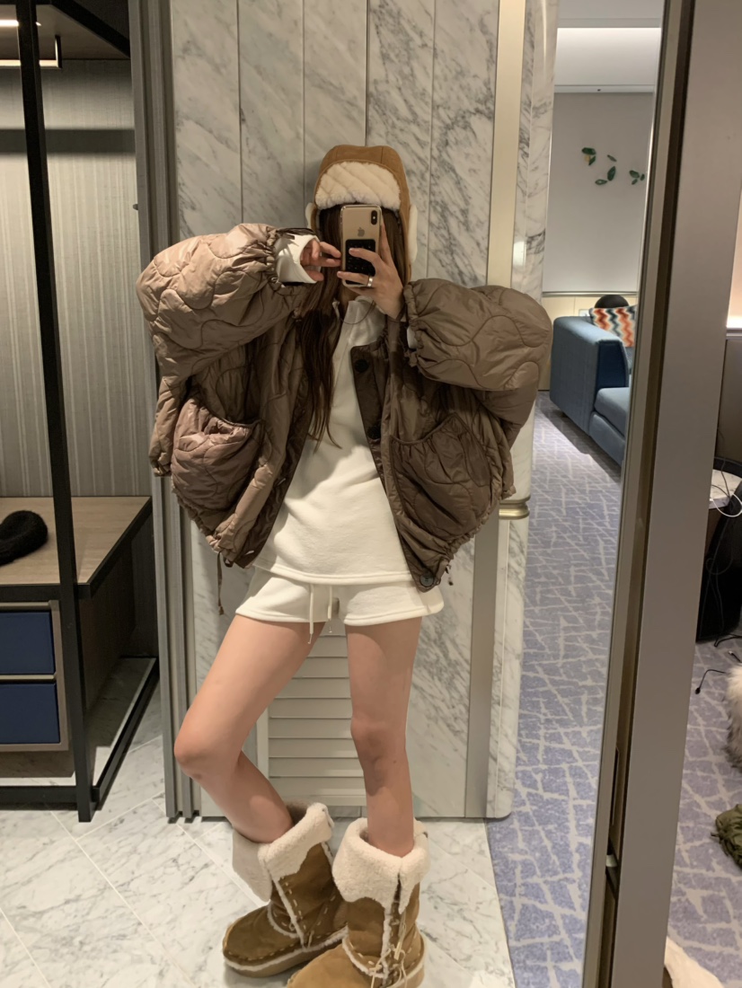 VIRKIN東大門㊣直郵女士新款時尚推薦25秋冬短款棉服兩面穿VIRKIN短款棉服