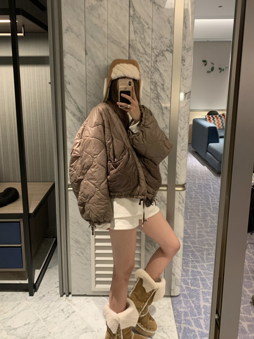 VIRKIN東大門㊣直郵女士新款時尚推薦25秋冬短款棉服兩面穿VIRKIN短款棉服