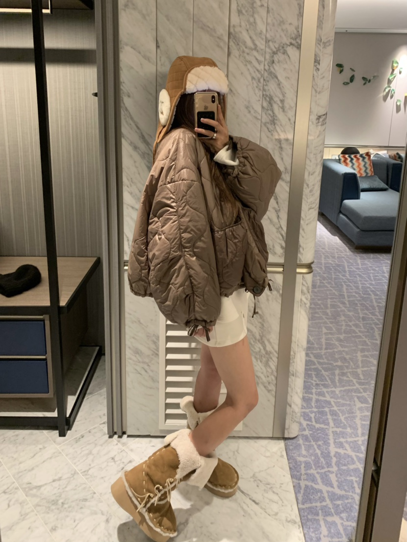 VIRKIN東大門㊣直郵女士新款時尚推薦25秋冬短款棉服兩面穿VIRKIN短款棉服