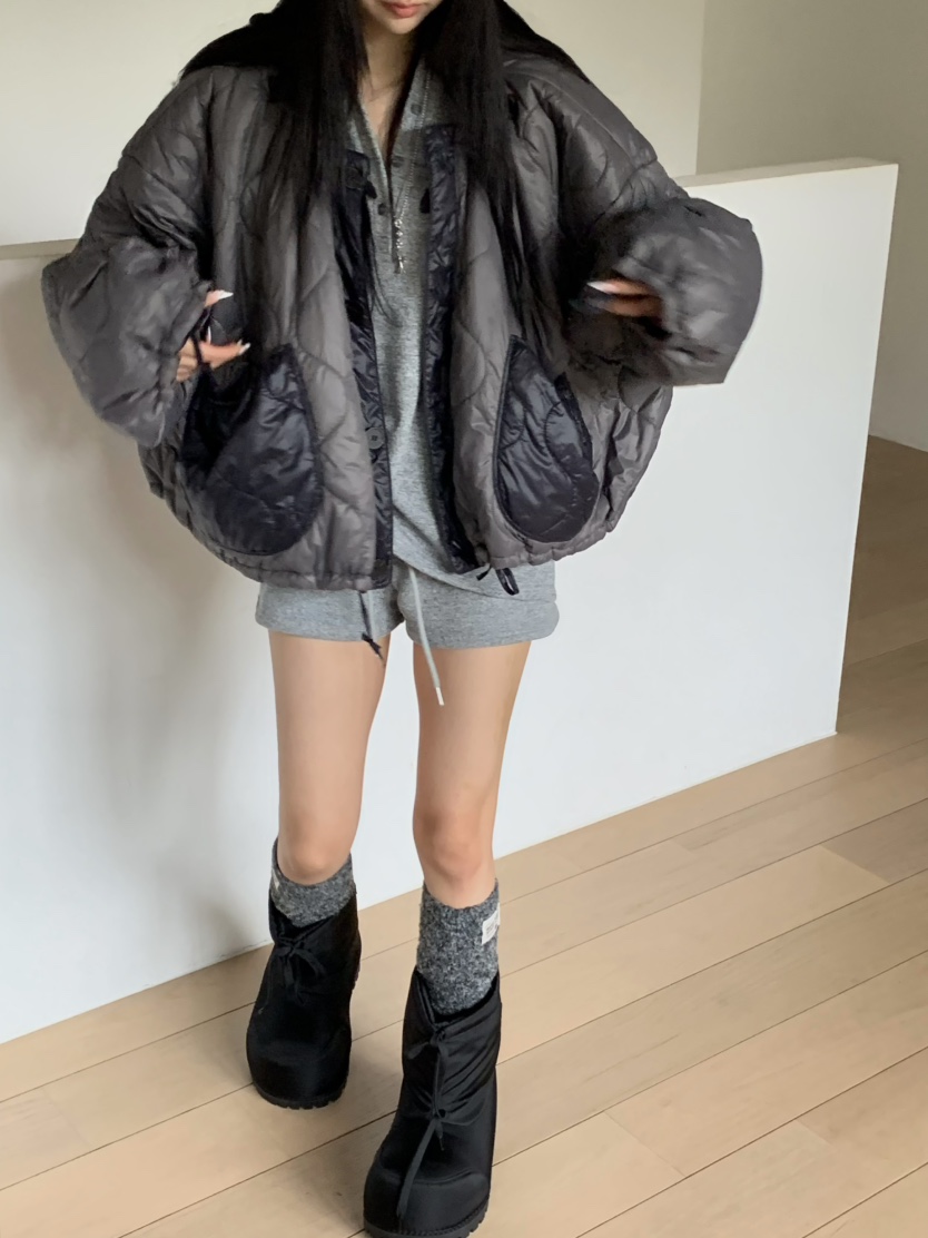 VIRKIN東大門㊣直郵女士新款時尚推薦25秋冬短款棉服兩面穿VIRKIN短款棉服圖色2