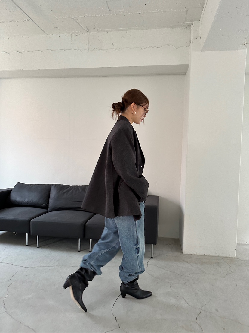 UNBOUND東大門㊣實拍女裝新款熱賣時尚25秋冬牛仔褲口袋羊毛UNBOUND牛仔褲