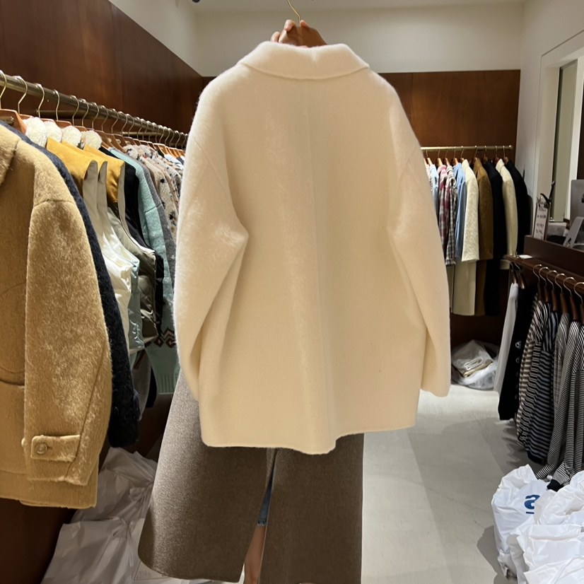 HEBON韓國直郵㊣女士新品時尚真品人氣25秋冬中長款大衣羊駝HEBON中長款大衣