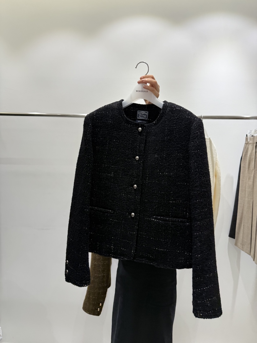 WOOD SAGE韓國代購㊣女裝新款人氣真品休閑時尚推薦25秋冬夾克WOOD SAGE夾克圖色2