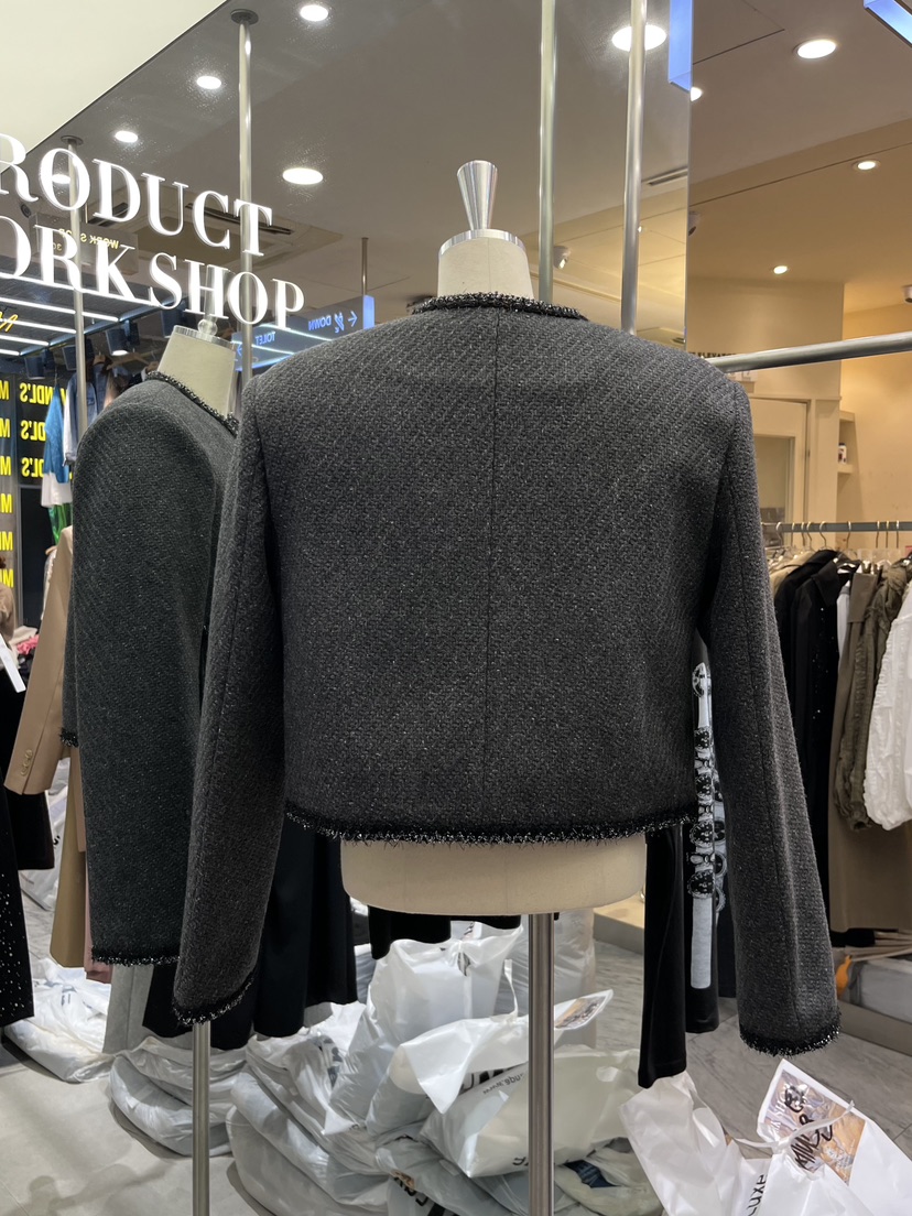 WORK SHOP東大門㊣代購女裝新款熱賣推薦真品休閑夾克粗花呢Work_shop夾克