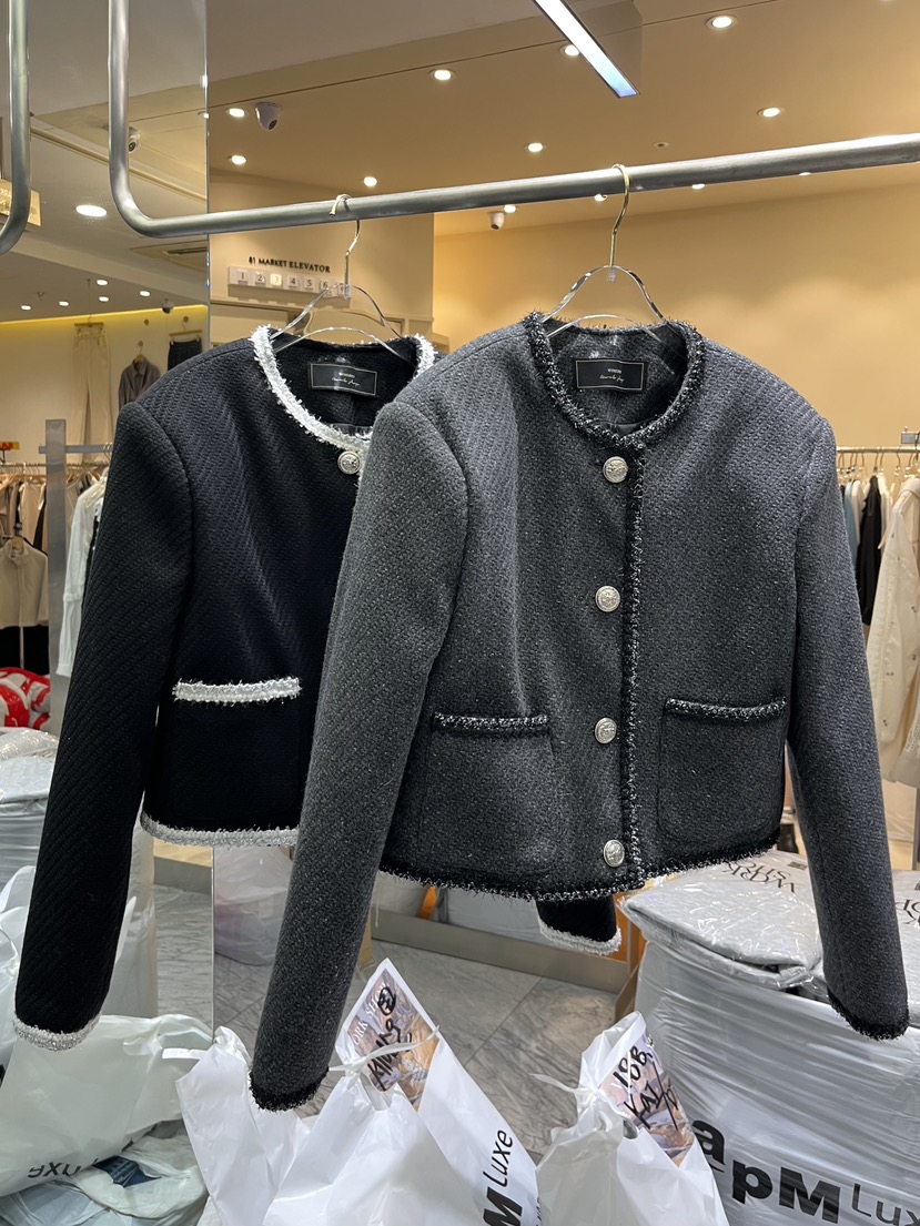 WORK SHOP東大門㊣代購女裝新款熱賣推薦真品休閑夾克粗花呢Work_shop夾克