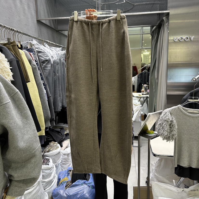 UOOV韓國直郵㊣女裝新品推薦休閑25秋冬熱賣時尚真品休閑褲UOOV休閑褲圖色1