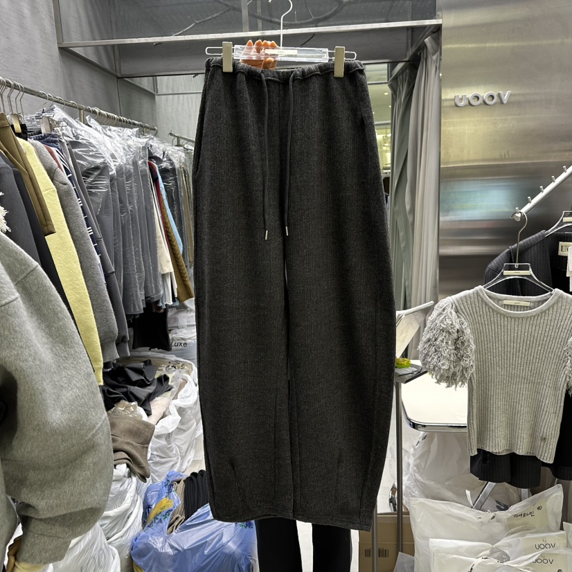 UOOV韓國直郵㊣女裝新品推薦休閑25秋冬熱賣時尚真品休閑褲UOOV休閑褲圖色3