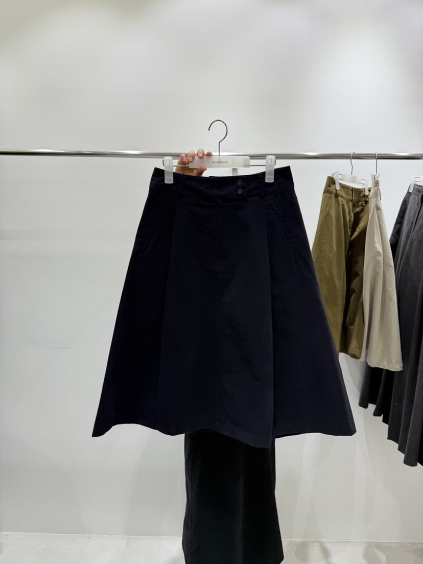 WOOD SAGE韓國代購㊣女裝新品25秋冬人氣推薦熱賣短裙紐扣棉WOOD SAGE短裙