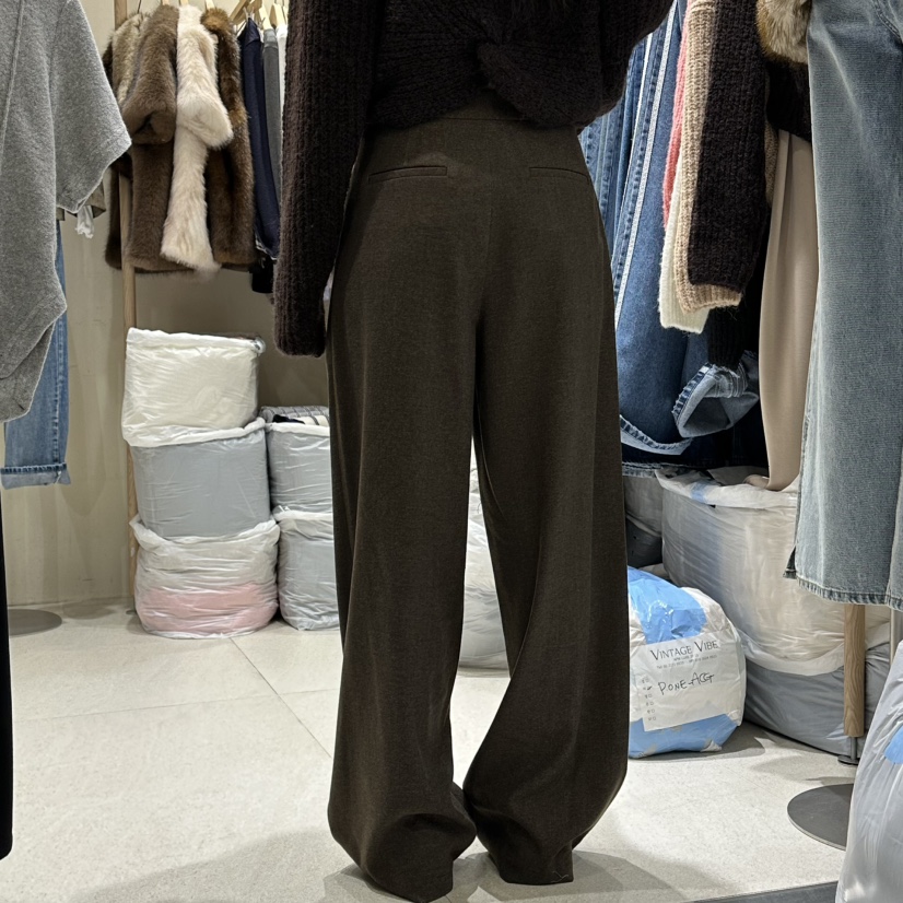 VINTAGE VIBE東大門㊣代購女裝新款推薦時尚職業休閑褲系腰帶VINTAGE VIBE休閑褲