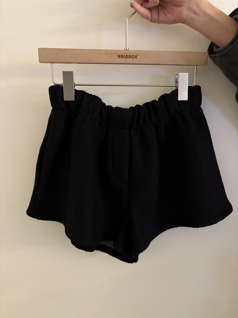 BALANCE東大門㊣代購女士新品人氣推薦休閑熱賣真品短褲羊毛BALANCE短褲圖色3黑色