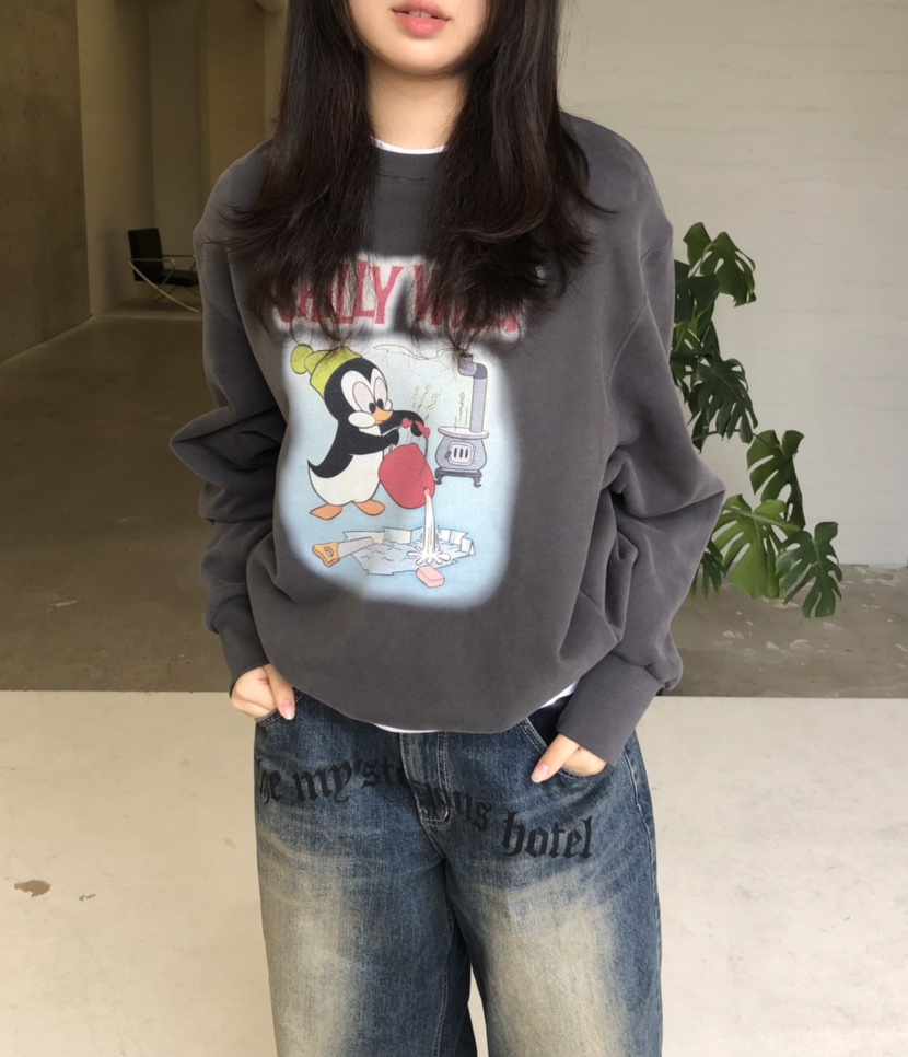 GLAD SOME韓國代購㊣女裝新品人氣休閑真品25秋冬推薦衛衣鵝GLAD SOME衛衣