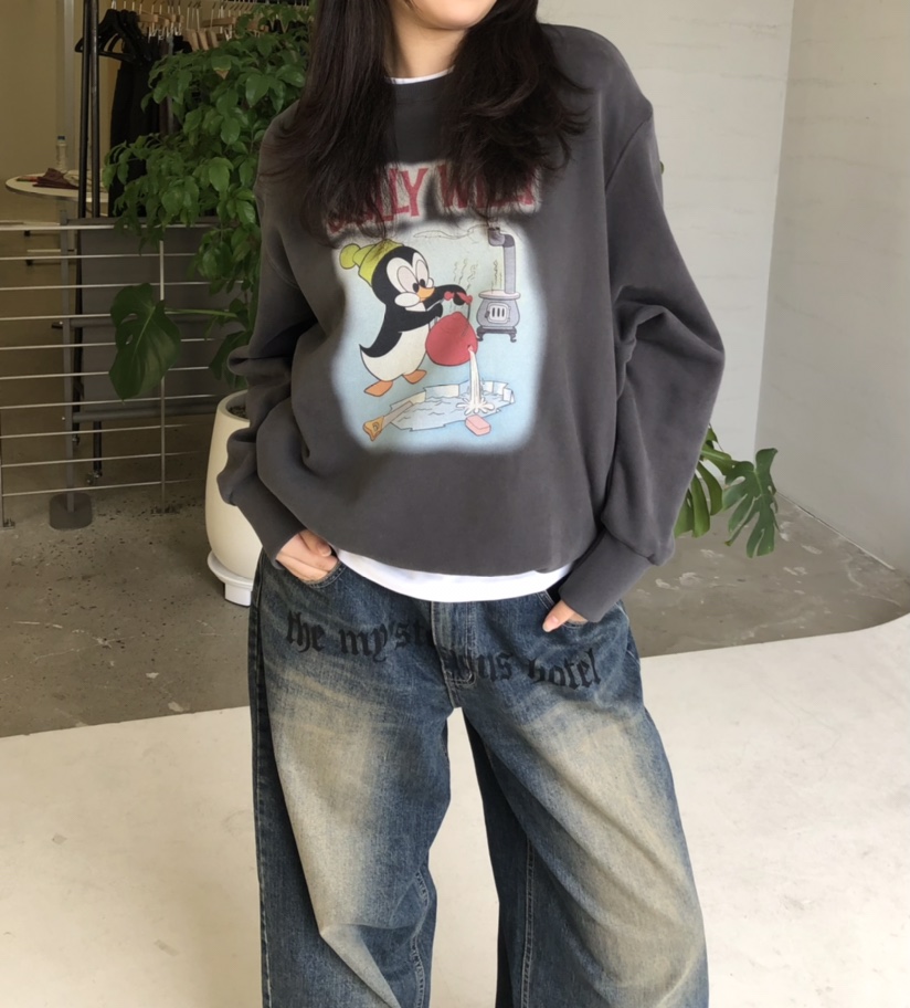 GLAD SOME韓國代購㊣女裝新品人氣休閑真品25秋冬推薦衛衣鵝GLAD SOME衛衣