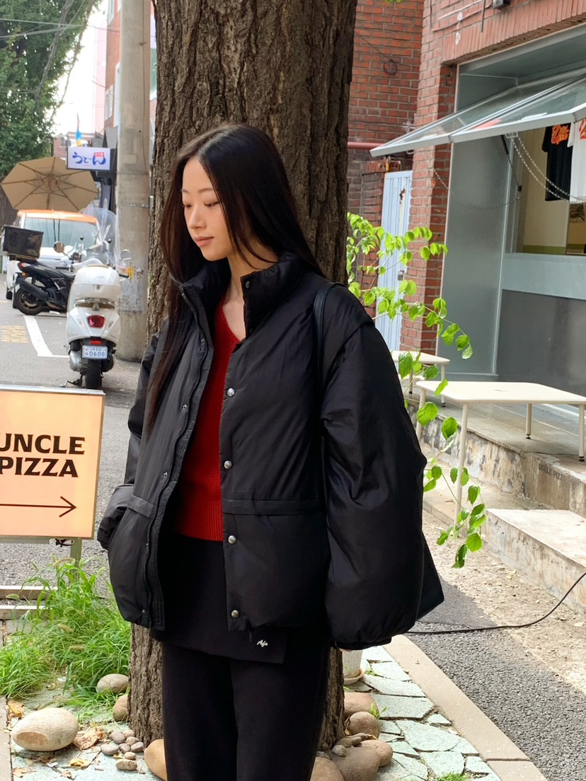 A Flan東大門㊣實拍女裝新品職業人氣真品短款羽絨服填充鴨絨AFN EDITION短款羽絨服