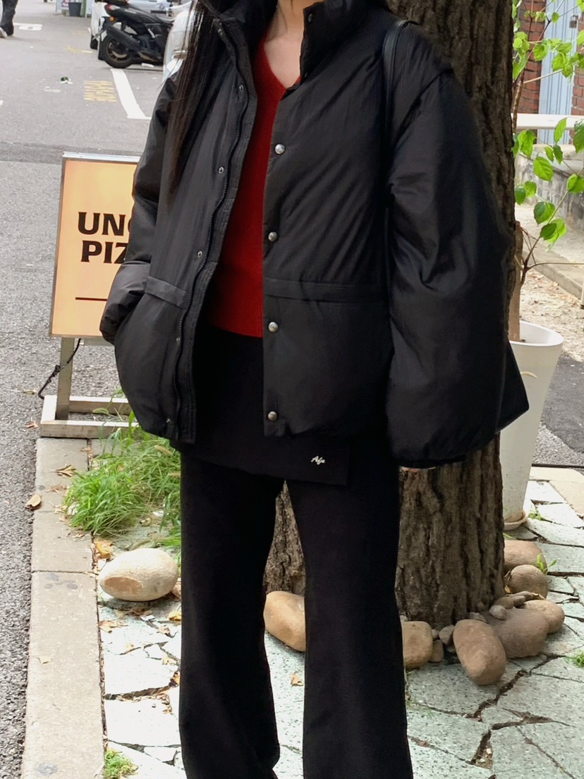 A Flan東大門㊣實拍女裝新品職業人氣真品短款羽絨服填充鴨絨AFN EDITION短款羽絨服
