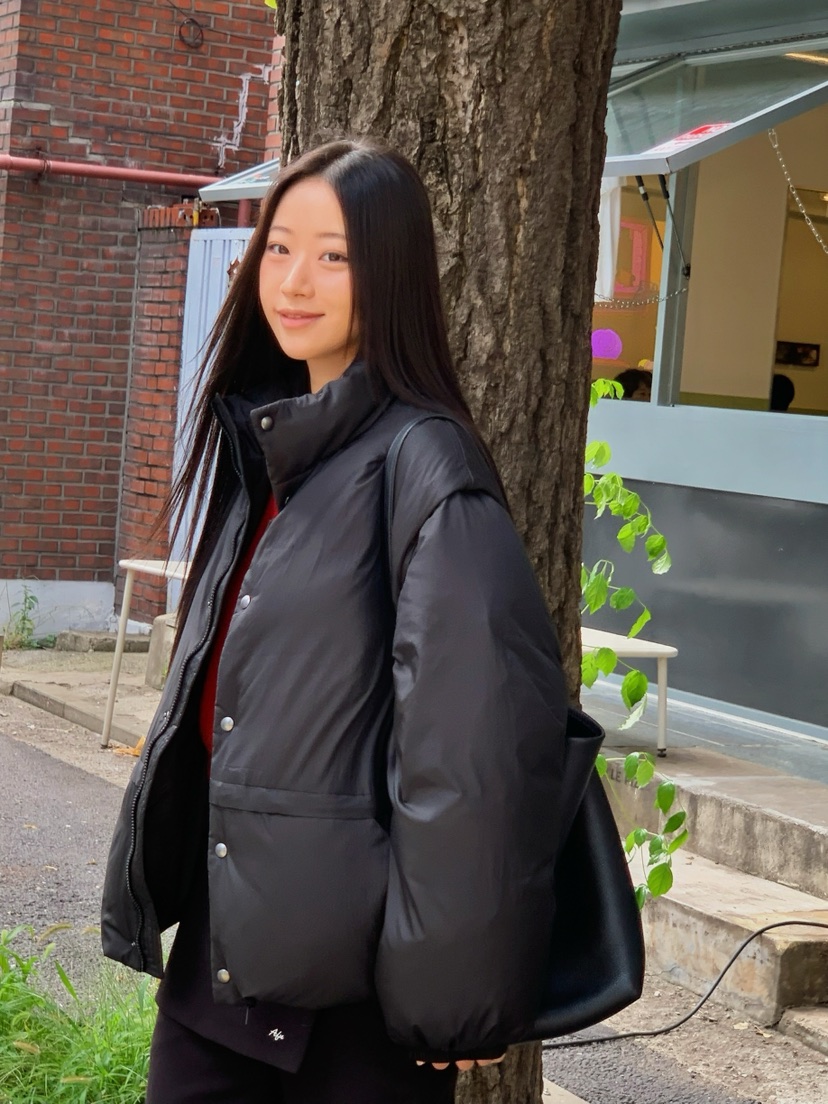 A Flan東大門㊣實拍女裝新品職業人氣真品短款羽絨服填充鴨絨AFN EDITION短款羽絨服