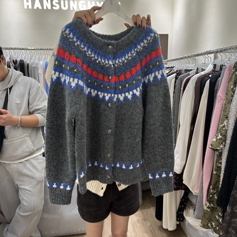 HANSUNGHYUN韓國代購㊣女裝新款時尚25秋冬人氣休閑真品毛衣HANSUNGHYUN毛衣圖色2