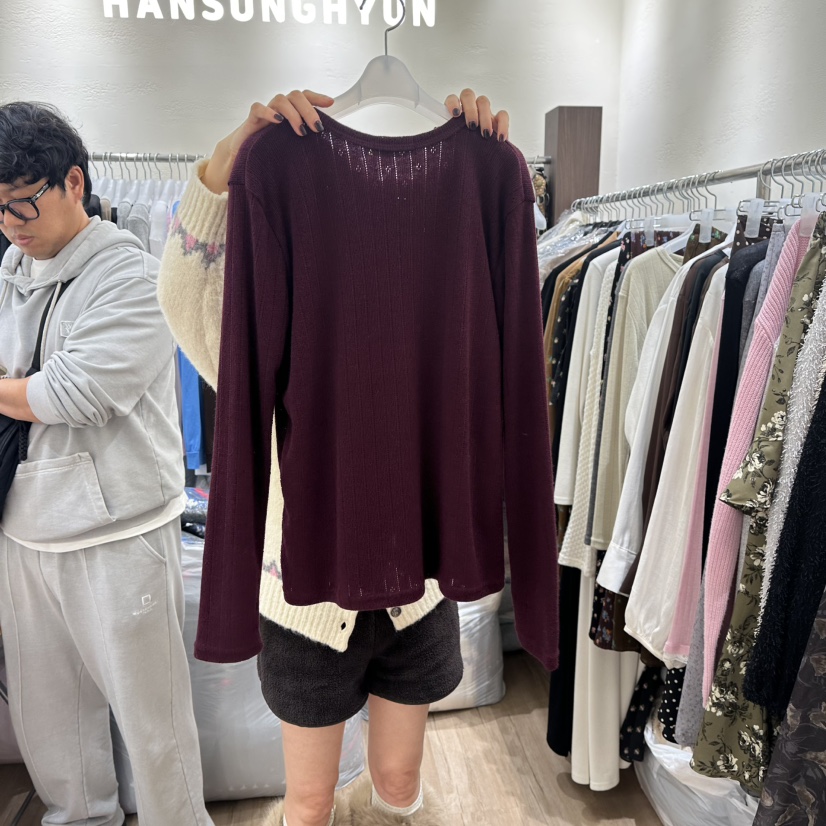 HANSUNGHYUN東大門㊣直郵女裝新款熱賣休閑推薦職業長袖T恤HANSUNGHYUN長袖T恤