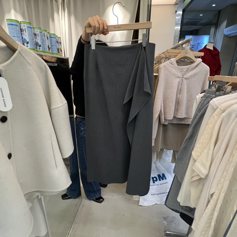 AFTERGLOW東大門㊣直郵女士新品真品25秋冬人氣休閑長裙荷葉邊AFTERGLOW長裙