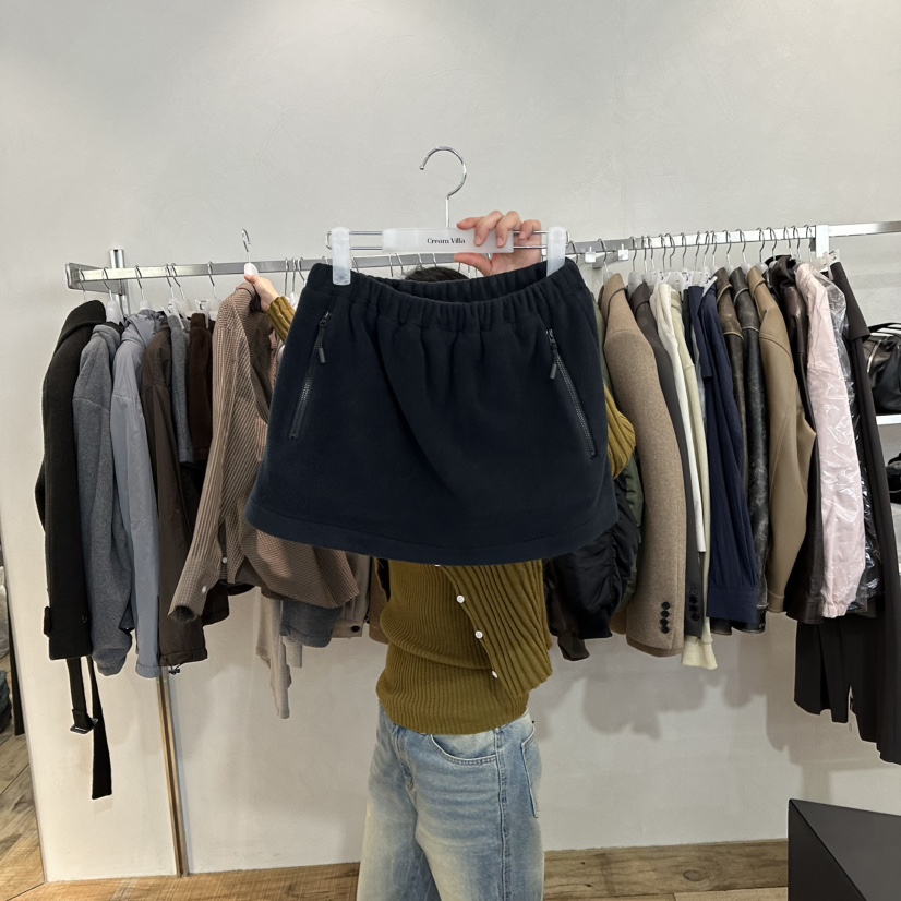 CREAM VILLA韓國代購㊣女裝新款休閑短裙羊毛CREAMVILLA短裙圖色3