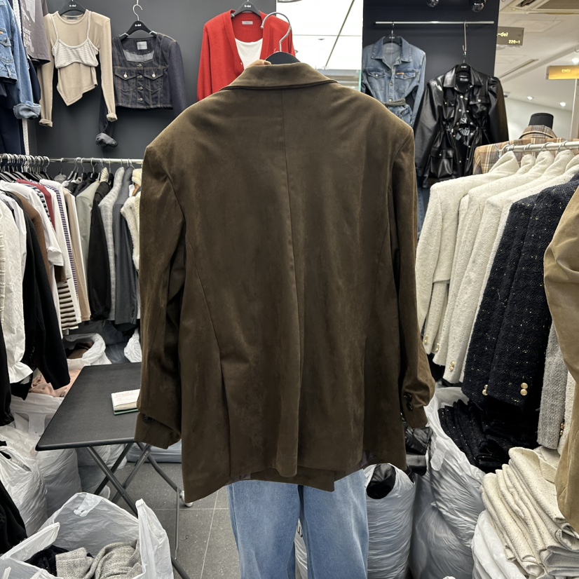 A-DEL東大門㊣代購女士新品人氣休閑時尚職業真品夾克絨面革A-DEL夾克