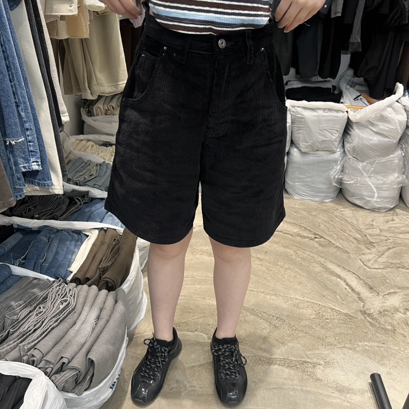 ALMOND PEPE韓國直郵㊣女士新品人氣熱賣短褲不含腰帶燈心絨ALMOND PEPE短褲