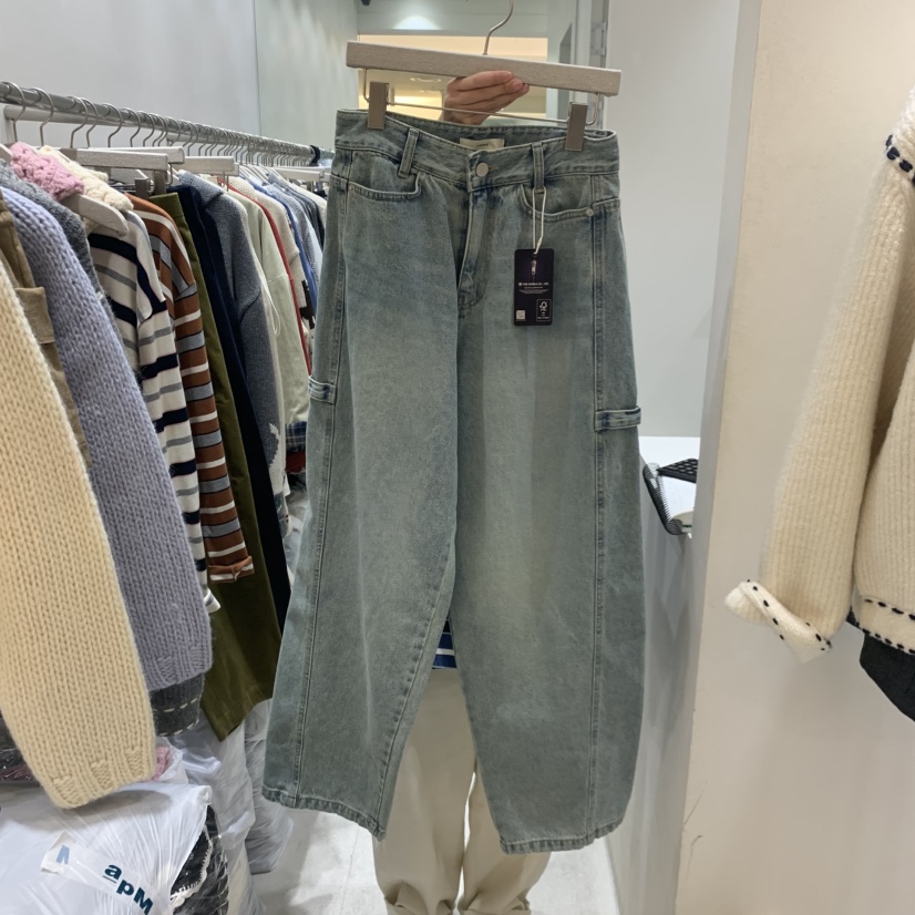 ASOME東大門㊣代購女裝新款時尚真品人氣休閑牛仔褲水洗牛仔布A.SOME牛仔褲