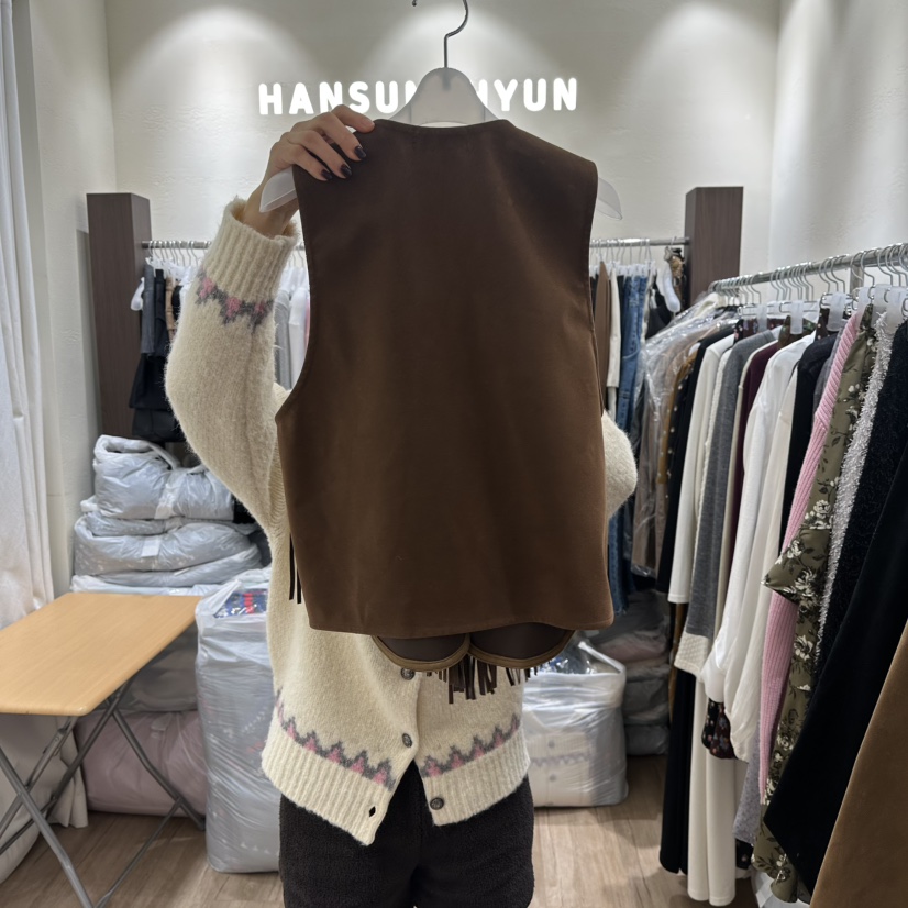 HANSUNGHYUN韓國代購㊣女士新品真品職業時尚推薦人氣休閑馬甲HANSUNGHYUN馬甲