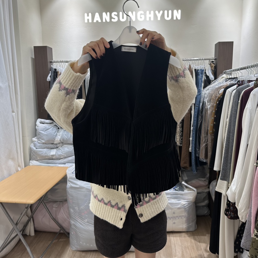 HANSUNGHYUN韓國代購㊣女士新品真品職業時尚推薦人氣休閑馬甲HANSUNGHYUN馬甲圖色2