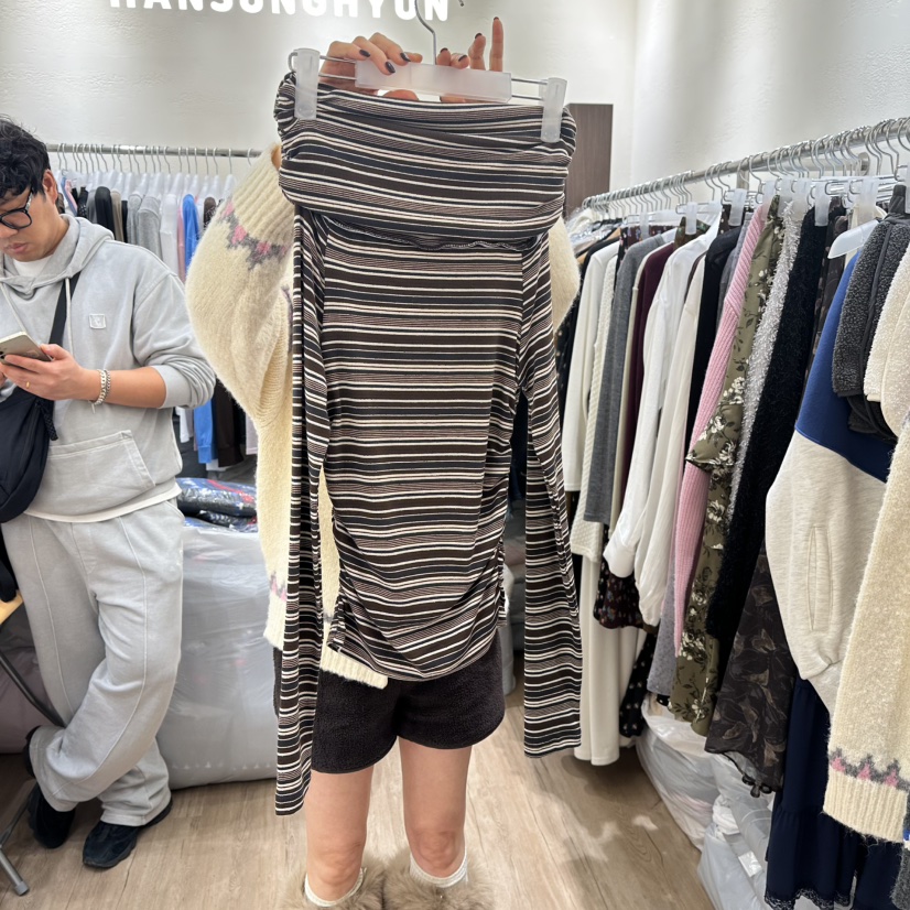 HANSUNGHYUN韓國直郵㊣女裝新品真品休閑熱賣推薦時尚長袖T恤HANSUNGHYUN長袖T恤圖色2