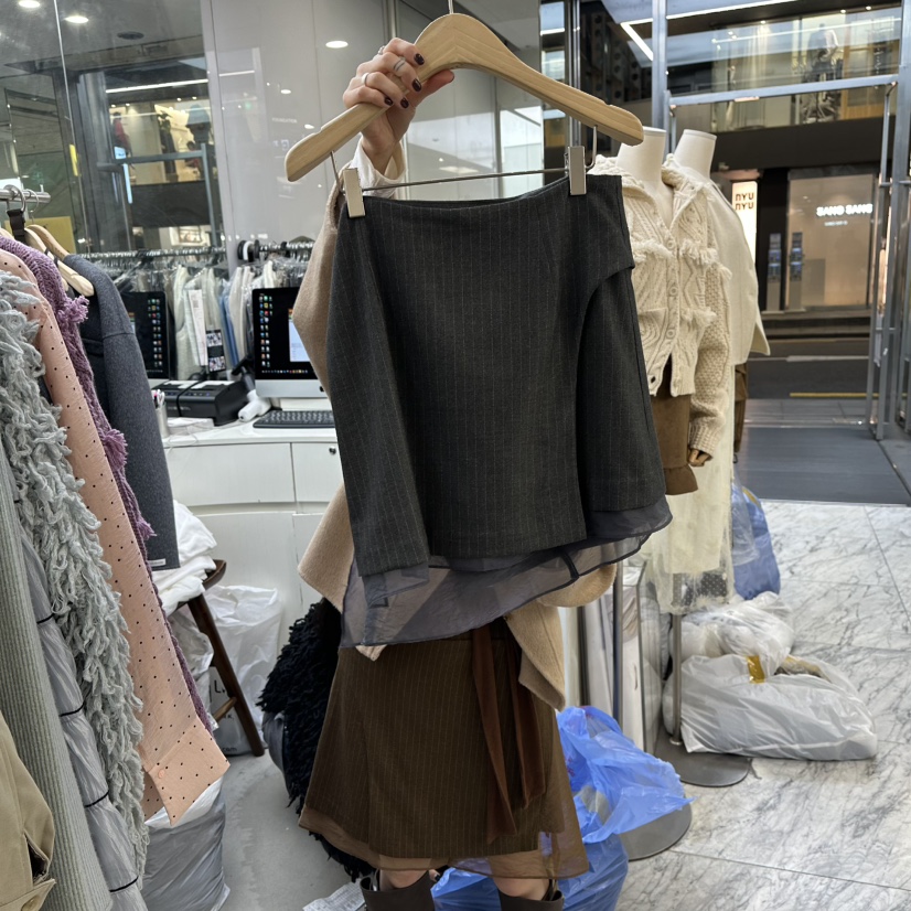 FOUNDATION東大門㊣實拍女士新品職業25秋冬休閑推薦時尚短裙FOUNDATION短裙