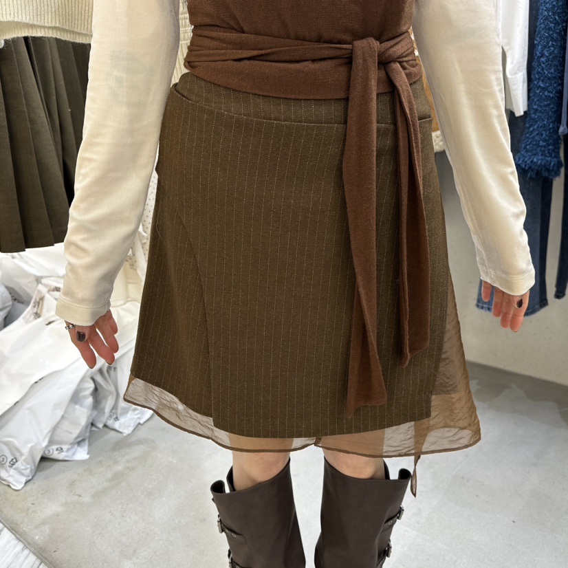 FOUNDATION東大門㊣實拍女士新品職業25秋冬休閑推薦時尚短裙FOUNDATION短裙