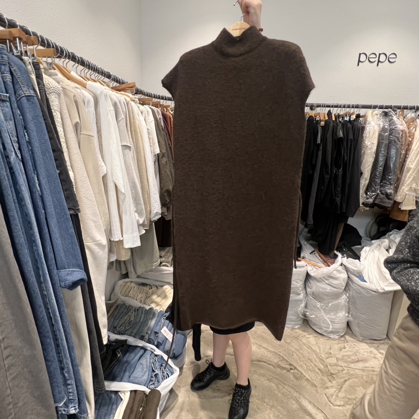 ALMOND PEPE東大門㊣代購女士新款休閑真品連衣裙不含披肩ALMOND PEPE連衣裙圖色2