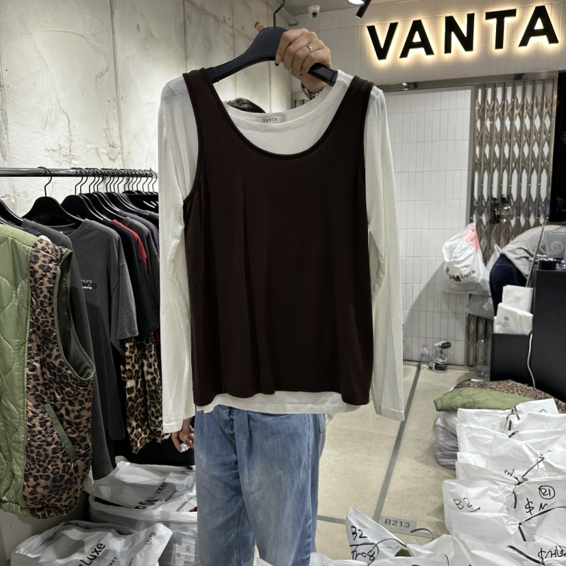VANTA韓國代購㊣女士新款真品休閑熱賣時尚推薦職業套裝兩件套VANTA套裝