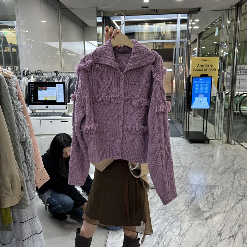 FOUNDATION東大門㊣代購女裝新款人氣熱賣真品25秋冬針織衫開衫FOUNDATION針織衫圖色2