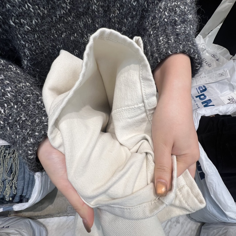 ALMOND PEPE韓國直郵㊣女士新品人氣真品休閑職業休閑褲加絨ALMOND PEPE休閑褲